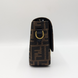 FNDI  Baguette Brown FF Jacquard Fabric Bag