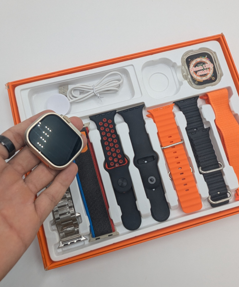 S100 Ultra2 Smart Watch Set 7in1 Multi Strap For Men