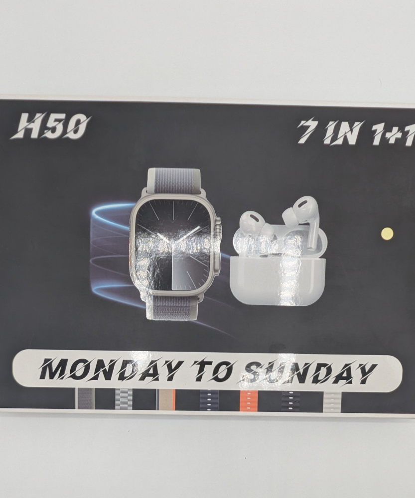 H50 with airpods pro 5 Ultra 7 in 1 Smart Watch For Men