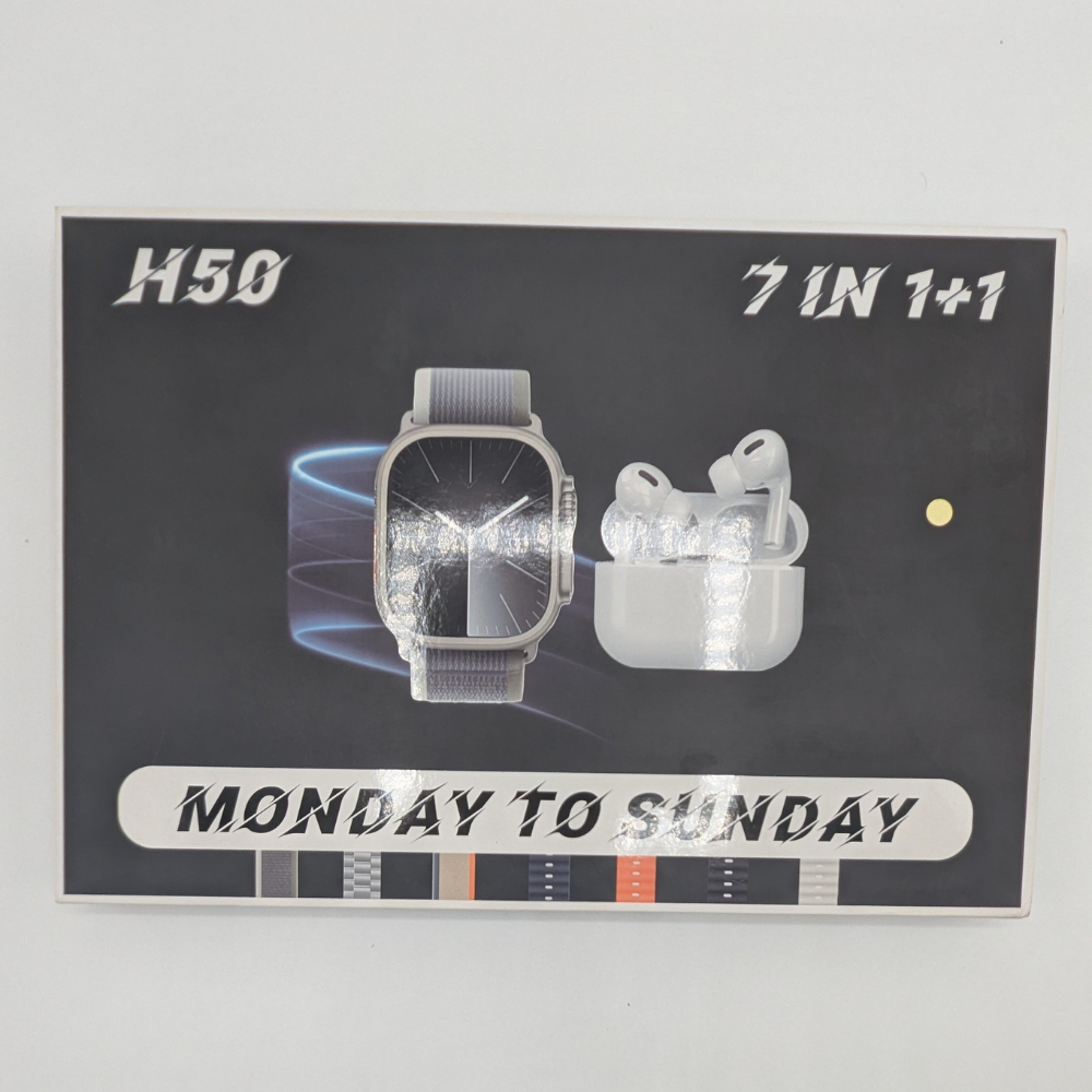 H50 with airpods pro 5 Ultra 7 in 1 Smart Watch For Men