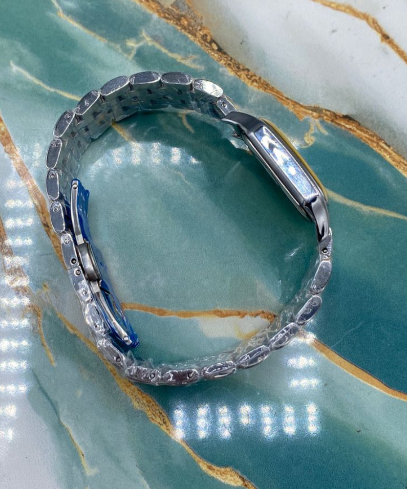 Timas Luxury Two-Tone Square Dial Quartz Watch for Women