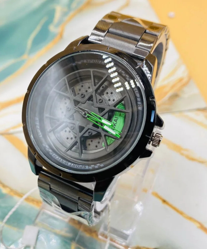 VIOKAI  Sport Wheel Rim Analog Watch for Men