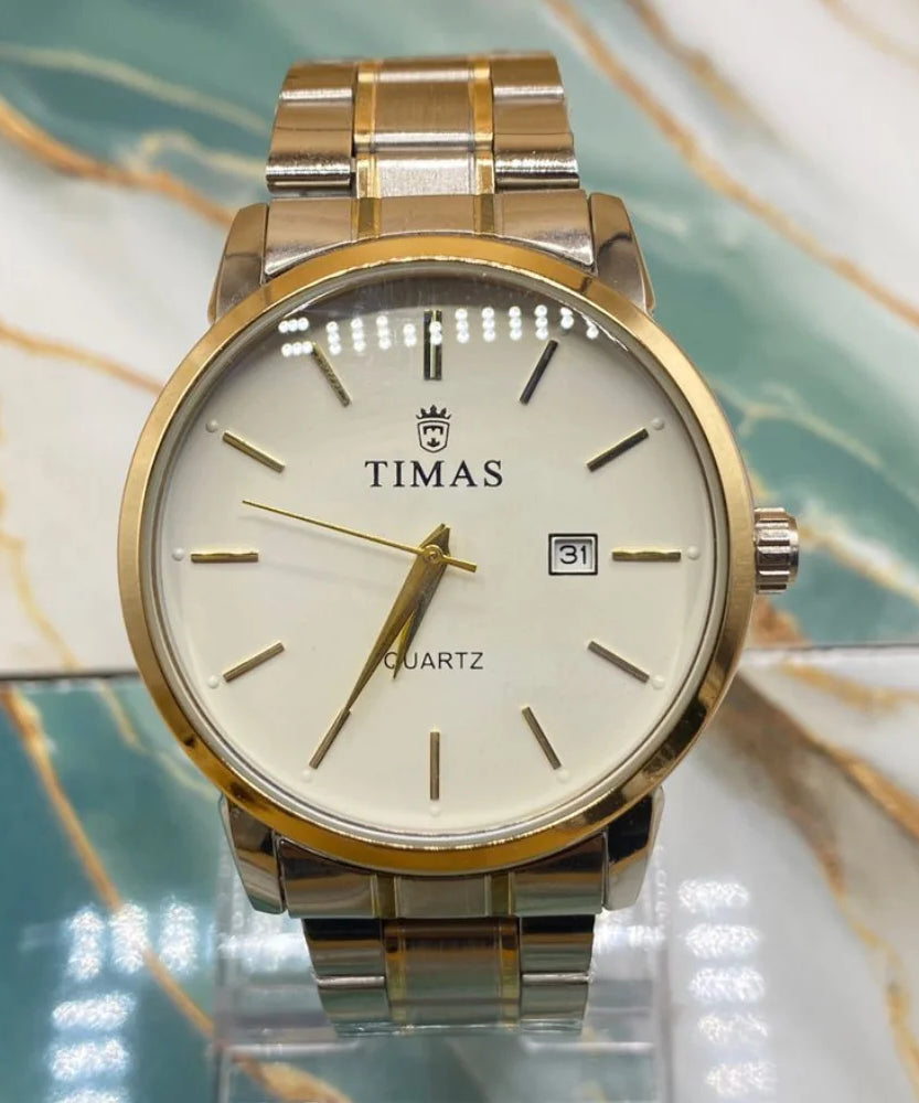 TMS Classic Gold Tone Men’s Quartz Watch