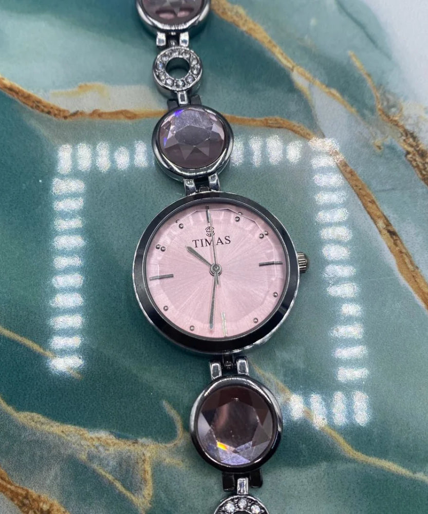 TMS  Crystal-Bracelet Women’s Quartz Watch