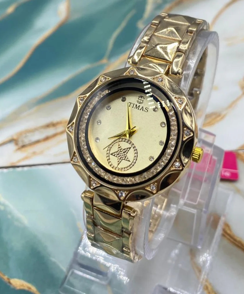 TMS Luxury Crystal Women’s Analog Wristwatch