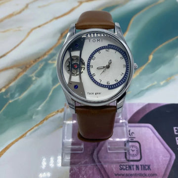 TOMI Leather Strap Watch For Men