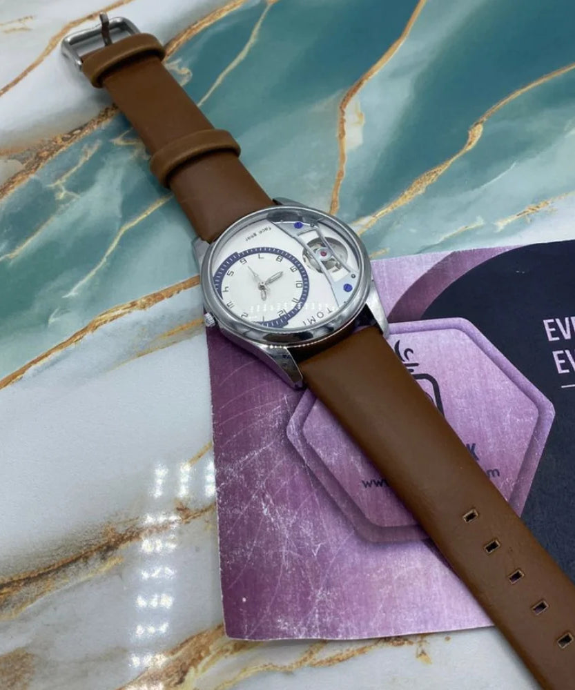 TOMI Leather Strap Watch For Men