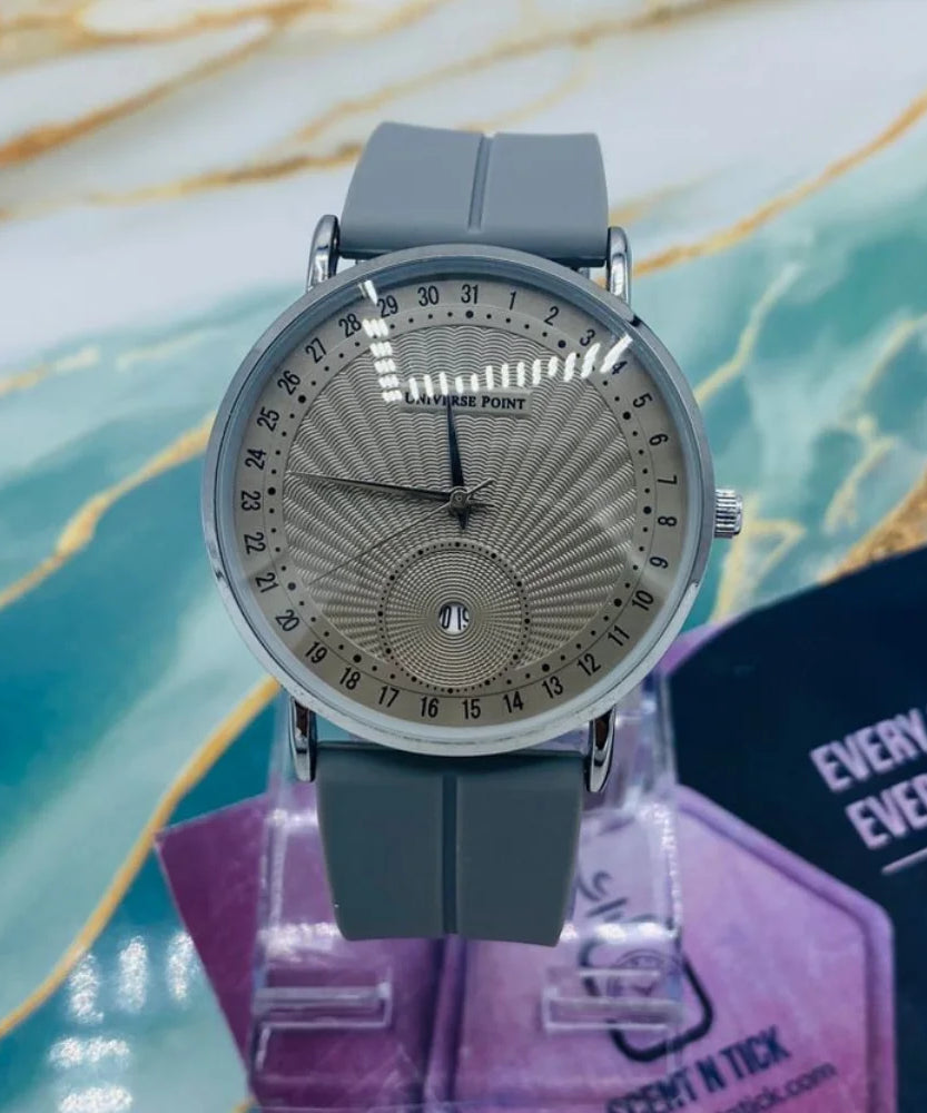 U Point Slim Watch with Magnet Rubber Strap