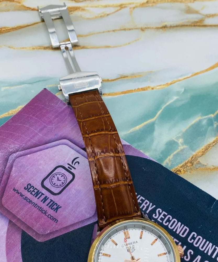 TGH Carrera Watch with Leather Strap