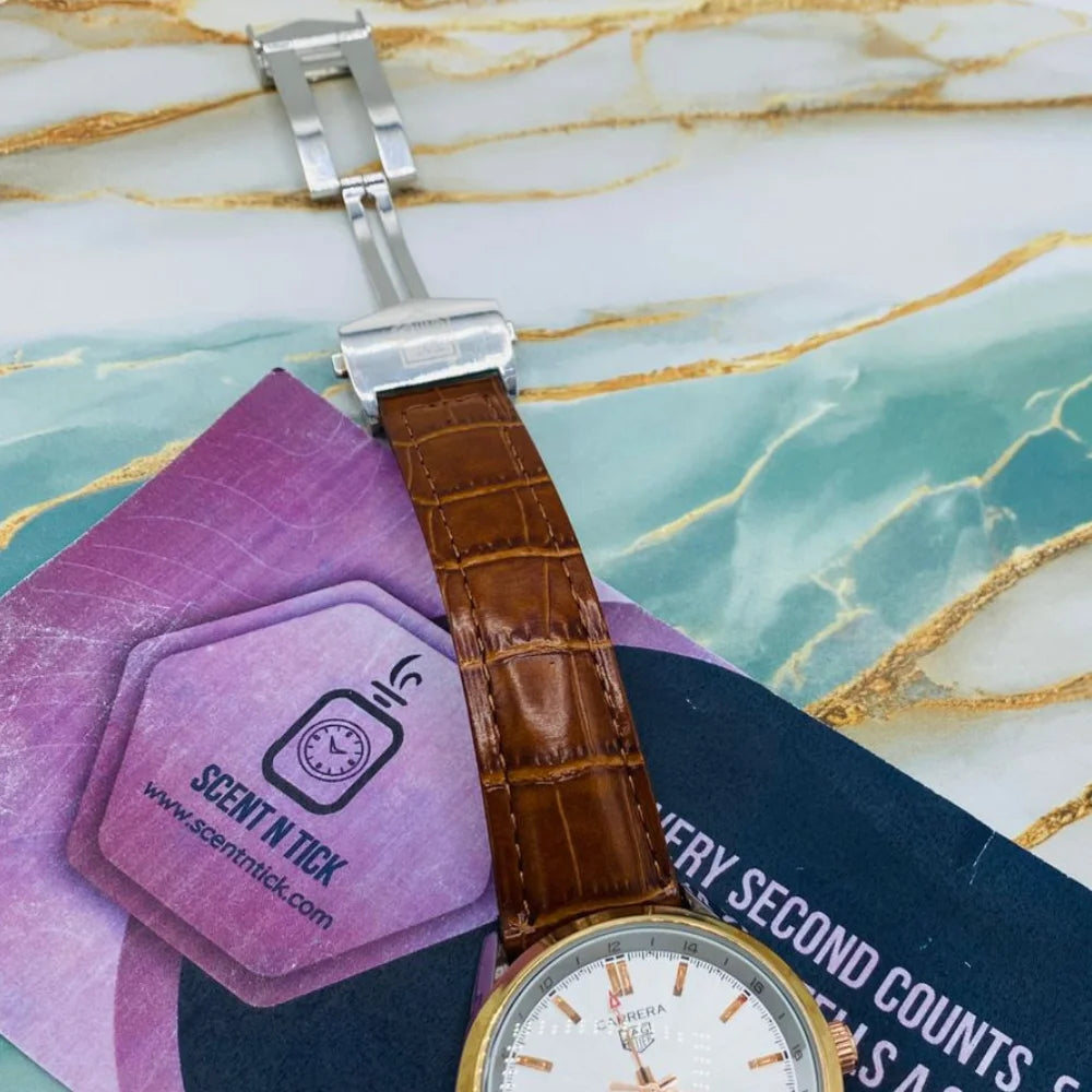 TGH Carrera Watch with Leather Strap