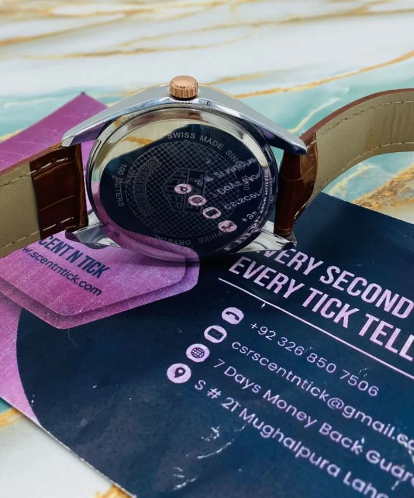 TGH Carrera Watch with Leather Strap