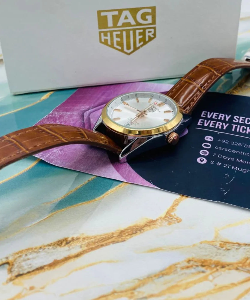 TGH Carrera Watch with Leather Strap