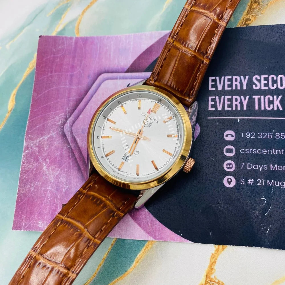 TGH Carrera Watch with Leather Strap