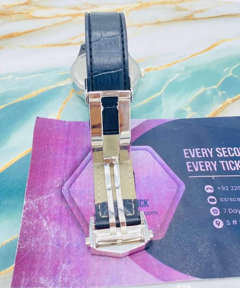 TG Watch with Leather Strap