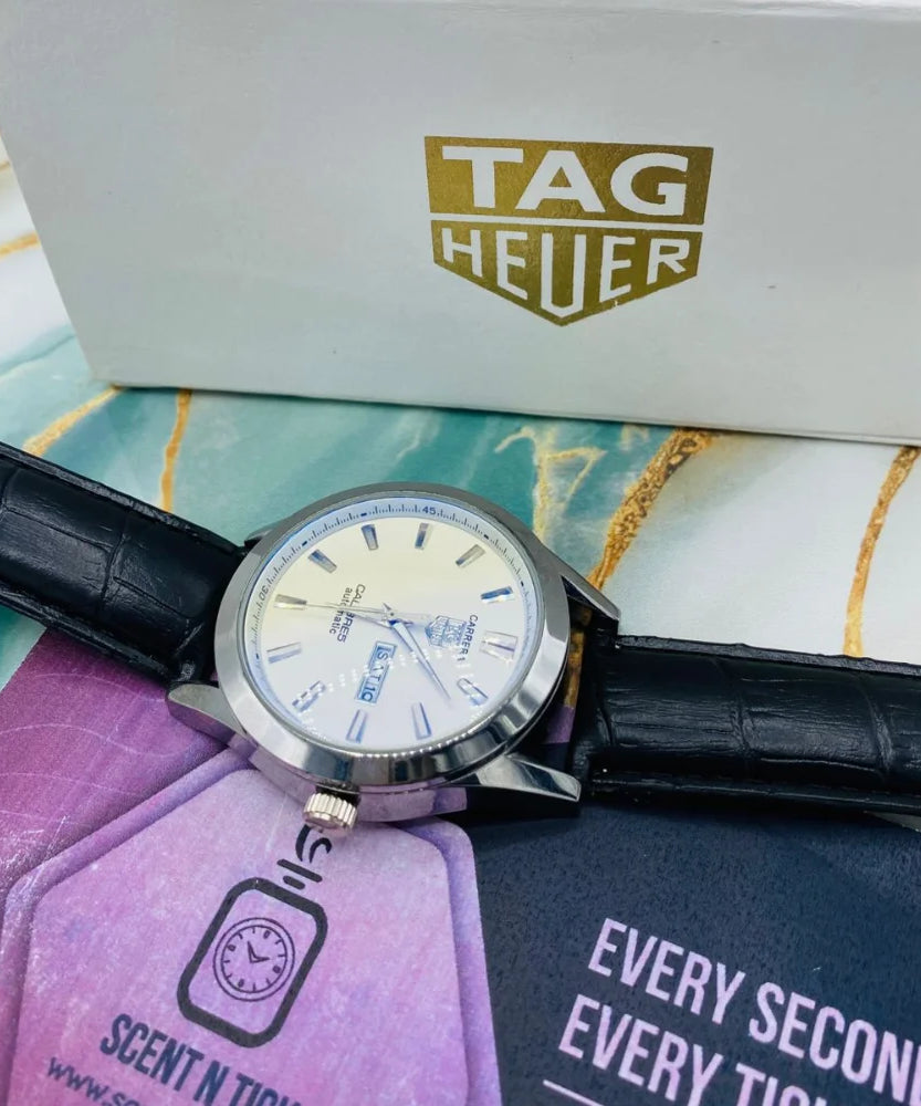 TG Watch with Leather Strap