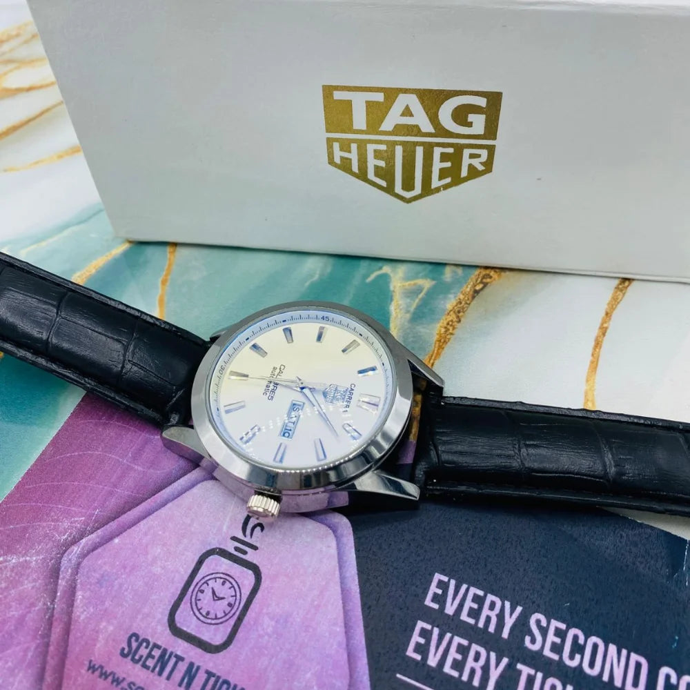 TG Watch with Leather Strap