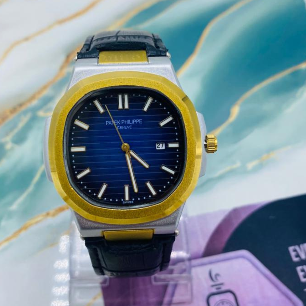 PP Geneve Watch with Leather Strap