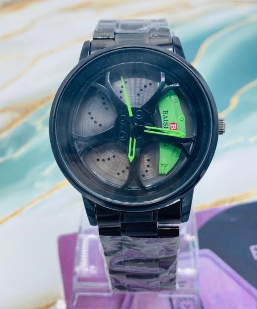 Rotating Wheel Rim Dial Watch for Men
