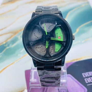 Rotating Wheel Rim Dial Watch for Men
